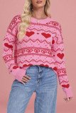 Christmas Printed Round Neck Long Sleeved Sweater