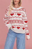 Christmas Printed Round Neck Long Sleeved Sweater