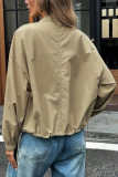 Solid Color Lapel Long Sleeved Assault Suit