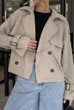 Lapel Long Sleeved Workwear Cardigan Jacket