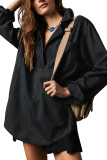 Solid Color Lapel Long Sleeved Denim Shirt