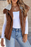 Casual Solid Color Sleeveless Hooded Vest