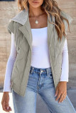 Casual Solid Color Sleeveless Hooded Vest