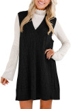 Solid Color V-neck Sleeveless Vest Dress