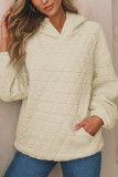 Solid Color Long Sleeved Hooded Sweatshirt