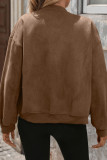 Baseball Collar British Fleece Retro Casual Cardigan Jacket