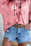 Large Size V-neck Bat Sleeve Knitted Sweater