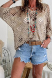 Large Size V-neck Bat Sleeve Knitted Sweater