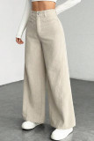 Corduroy High Waisted Loose Wide Leg Pants