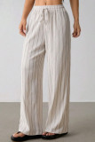 High Waist Striped Loose Wide Leg Pants