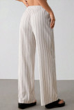 High Waist Striped Loose Wide Leg Pants