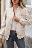Jacquard Long Sleeved Cardigan Jacket