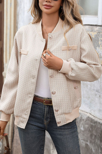 Jacquard Long Sleeved Cardigan Jacket