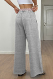 Elastic Waisted Loose Fit Sports Wide Leg Pants