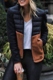 Contrast-colored Long-sleeved Thickened Down Jacket