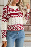Christmas Vintage Round Neck Long Sleeved Sweater