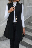 Solid Color Sleeveless Woolen Suit Vest