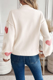 Christmas Love Jacquard Knitted Long Sleeve Sweater