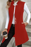 Solid Color Sleeveless Woolen Suit Vest
