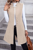 Solid Color Sleeveless Woolen Suit Vest