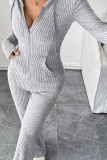 Hooded Top Wide Leg Pants Two-piece Set