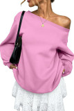 Solid Color Long Sleeved Loose Hoodie