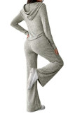Hooded Top Wide Leg Pants Two-piece Set
