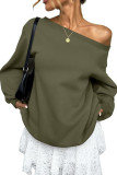 Solid Color Long Sleeved Loose Hoodie