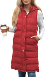 Large Size Zipper Clip Cotton Thick Sleeveless Jacket
