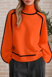 Half High Neck Long Sleeved Sweater