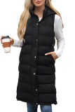 Large Size Zipper Clip Cotton Thick Sleeveless Jacket