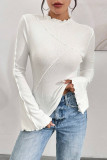 Solid Color Trumpet Long Sleeved Shirt