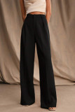 Loose High Waisted Suit Straight Leg Pants