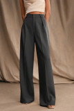 Loose High Waisted Suit Straight Leg Pants