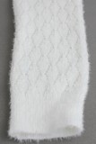Long Sleeved Backless Lace Knit Sweater