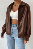 PU Leather Retro Motorcycle Long Sleeve Jacket