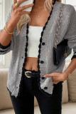 Long Sleeved Knitted Cardigan Sweater