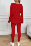 Solid Color Loose Long Sleeved Pants Two-piece Set