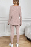 Solid Color Loose Long Sleeved Pants Two-piece Set