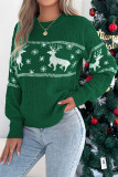 Christmas Deer Lantern Long Sleeved Sweater