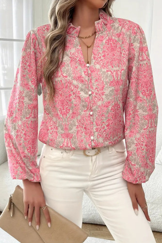 3D Printed V-neck Long Sleeved Shirt