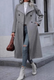 Lapel Solid Color Long Sleeved Slim Fit Jacket