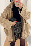 Lamb Wool Long Sleeved Cardigan Jacket