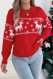 Christmas Deer Lantern Long Sleeved Sweater