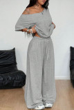 Solid Color Short Sleeved Pants Sports Two-piece Set