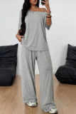 Solid Color Short Sleeved Pants Sports Two-piece Set