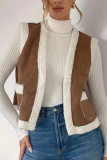 Autumn Winter Plush Sleeveless Cardigan Vest