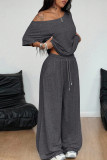 Solid Color Short Sleeved Pants Sports Two-piece Set