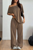 Solid Color Short Sleeved Pants Sports Two-piece Set