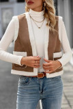 Autumn Winter Plush Sleeveless Cardigan Vest